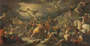 Vztyčení kříže od Luca Giordano