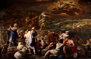 Rozloučení Rudého moře od Luca Giordano