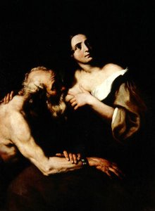Římská charita (olej na plátně) od Luca Giordano