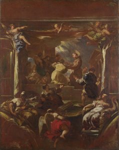 Svatý Antonín z Padovy obnovuje nohu muže před rokem 1700. od Luca Giordano
