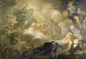 Šalomounův sen, kolem roku 1693 od Luca Giordano