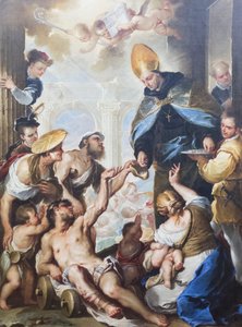 Almužna svatého Tomáše z Villanovy od Luca Giordano