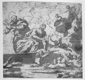 Přechod Nilu při útěku do Egypta od Luca Giordano