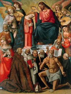 Korunovace Panny Marie s anděly a svatými, 1523. od Luca Signorelli