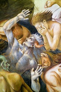 Zatraceni v pekle, z cyklu fresek Poslední soud od Luca Signorelli