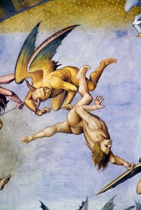 Zatraceni v pekle, z cyklu fresek Poslední soud od Luca Signorelli