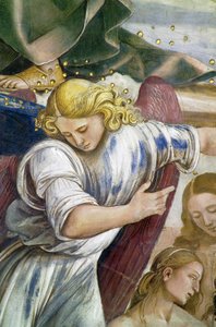 Vyvolení, z cyklu fresek Poslední soud od Luca Signorelli