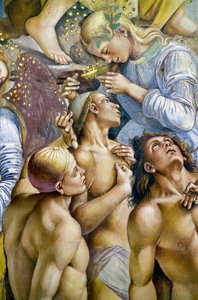 Vyvolení, z cyklu fresek Poslední soud od Luca Signorelli