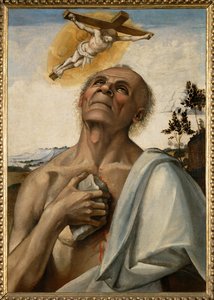 Saint Jerome penitent en extase - Saint Jerome penitentin ecstasy ... od Luca Signorelli