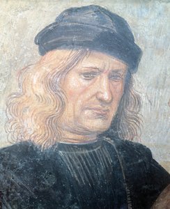 Autoportrét Lucy Signorelliho (asi 1445-1523), freska od Luca Signorelli