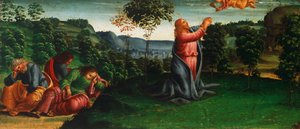 Příběhy Krista: Kristus v Getsemanské zahradě od Lucy Signorelli (cca 1445-1523) od Luca Signorelli