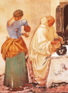 Příběhy svatého Benedikta od Lucy Signorelli (kolem 1445-1523), freska, klášter svatého Benedikta, opatství Monte Oliveto Maggiore od Luca Signorelli