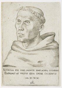 Martin Luther, Busta v zobrazení tří čtvrtin od Lucas Cranach the Elder