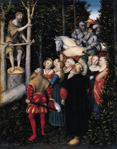 Kázání svatého Jana Křtitele od Lucas Cranach the Elder