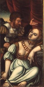 Tarquin a Lukrécie od Lucas (studio of) Cranach