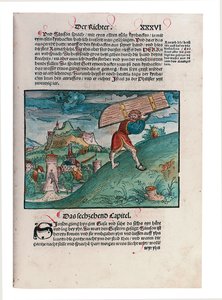 Ilustrace ze Starého zákona, část II, Joshua - Ester, z Bible, přeložil Martin Luther, Wittemberg, 1524 od Lucas Cranach