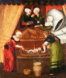 Marias Geburt od Lucas Cranach