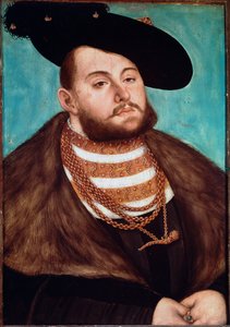 Portrét Jana Fridricha II Magnanime, kurfiřta Saska od Lucas Cranach