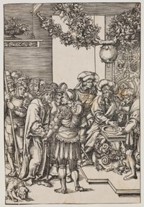 Pilát si myje ruce od Lucas Cranach d.Æ.