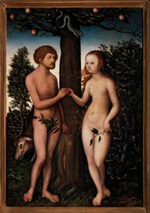 Adam a Eva. od Lucas Cranach the Elder