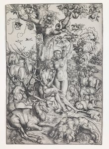 Adam a Eva v ráji od Lucas Cranach the Elder