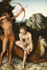Apollón a Diana. Kolem roku 1530 od Lucas Cranach the Elder