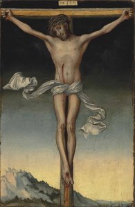 Německy: Christus am Kreuz Kristus na kříži od Lucas Cranach the Elder