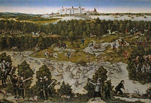 Lov na počest císaře Ferdinanda I. na zámku Torgau od Lucas Cranach the Elder