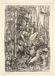 Lovec zabíjení divočáka od Lucas Cranach the Elder