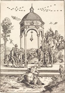Marcus Curtius vrhající se do propasti od Lucas Cranach the Elder