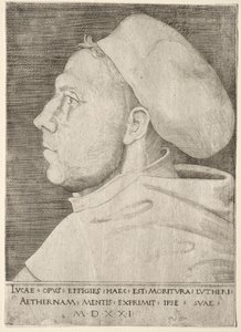 Martin Luther. od Lucas Cranach the Elder