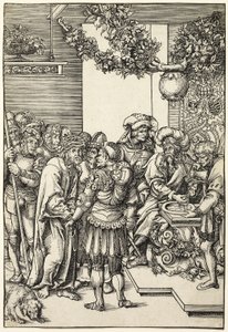 Pilát si myje ruce, z filmu Umučení Krista od Lucas Cranach the Elder