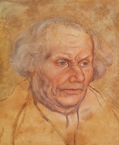 Portrét Hanse Luthera (1459-1530), otce Martina Luthera (tužka a wc na papíře)
