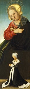 Svatá Anna s vévodkyní Barborou Saskou jako donátorkou, asi 1514 od Lucas Cranach the Elder