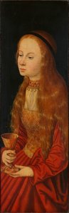 Svatá Barbora, počátek 16. století.. od Lucas Cranach the Elder