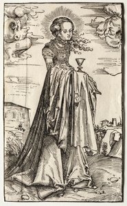 svatá Barbora. od Lucas Cranach the Elder