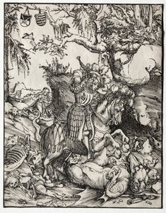 St. George Slaying the Dragon, 1500s. od Lucas Cranach the Elder