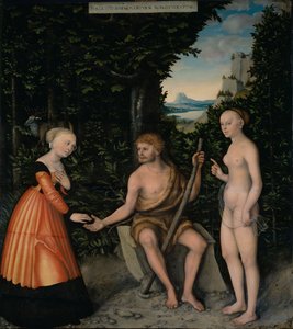 Volba Herakla z Herkulových prací od Lucas Cranach the Elder