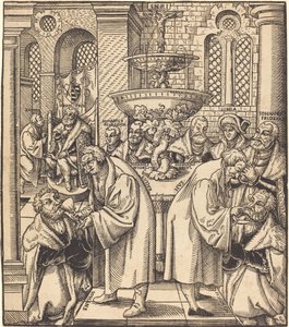 Reformátoři Luther a Hus při přijímání knížat z rodu Saska od Lucas Cranach the Elder
