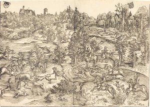 Lov na jelena od Lucas Cranach the Elder