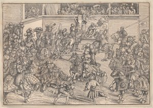 Turnaj, 1509 od Lucas Cranach the Elder
