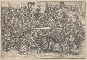 Turnaj, 1509 od Lucas Cranach the Elder