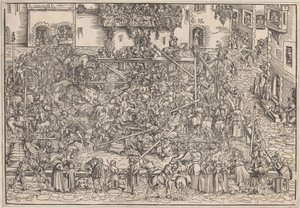 Turnaj, 1509 od Lucas Cranach the Elder