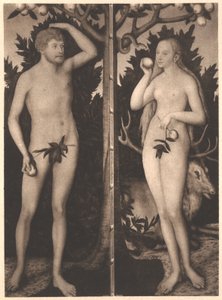 Adam a Eva od Lucas Cranach the Younger