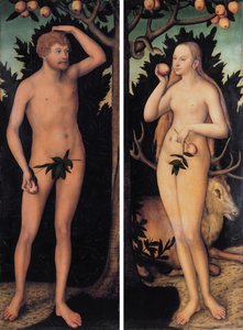 Adam a Eva od Lucas Cranach the Younger