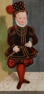 Německy: Portrét prince Kristiána I., pozdějšího kurfiřta, jako dítěte ve věku 4 let Portrét prince Kristiána I., syna kurfiřta Augusta, jako dítěte ve věku 4 let od Lucas Cranach the Younger