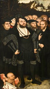 Martin Luther a wittenberští reformátoři od Lucas Cranach the Younger