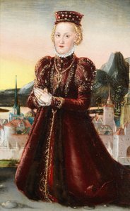 Portrét princezny Agnes Gräfin von Barby od Lucas Cranach the Younger