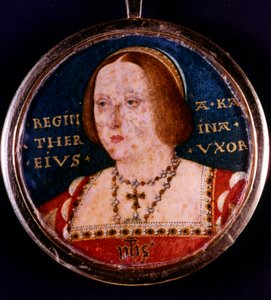 Kateřina Aragonská, první manželka Jindřicha VIII., c1510-1533 od Lucas Horenbout