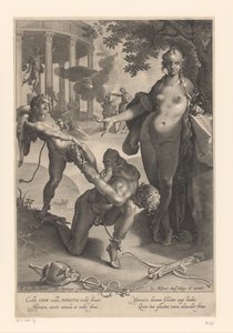 Cupid váže hodinky Merkur a Venus